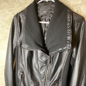 Pleather jacket with zipper
